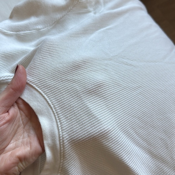 Brandy Melville ribbed white long sleeve tee - Picture 2 of 3